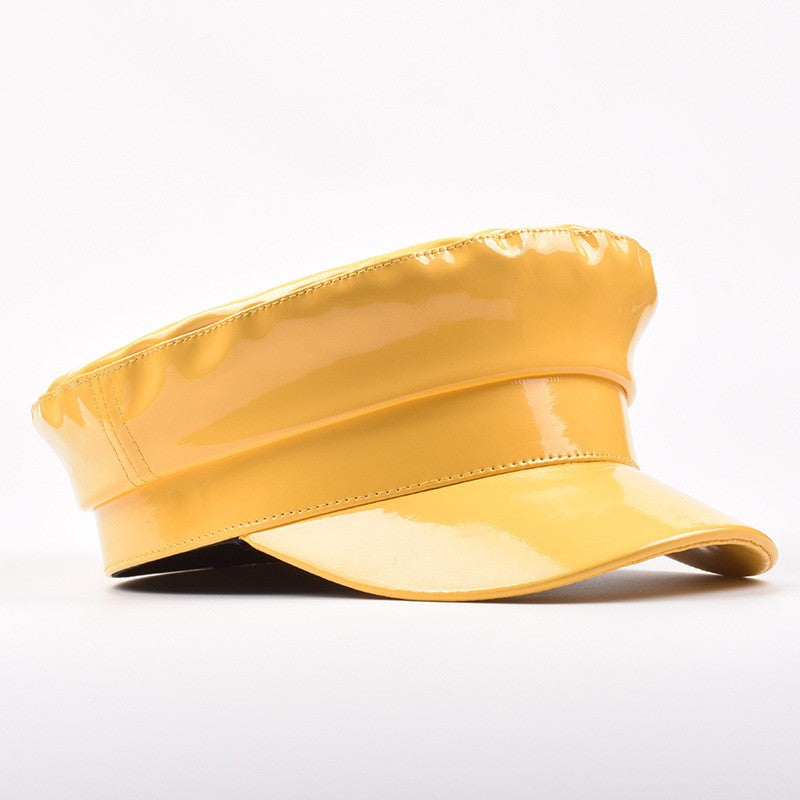 Noelle Patent Leather Navy Cap
