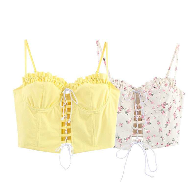 Aureline Lace-Up Corset Camisole