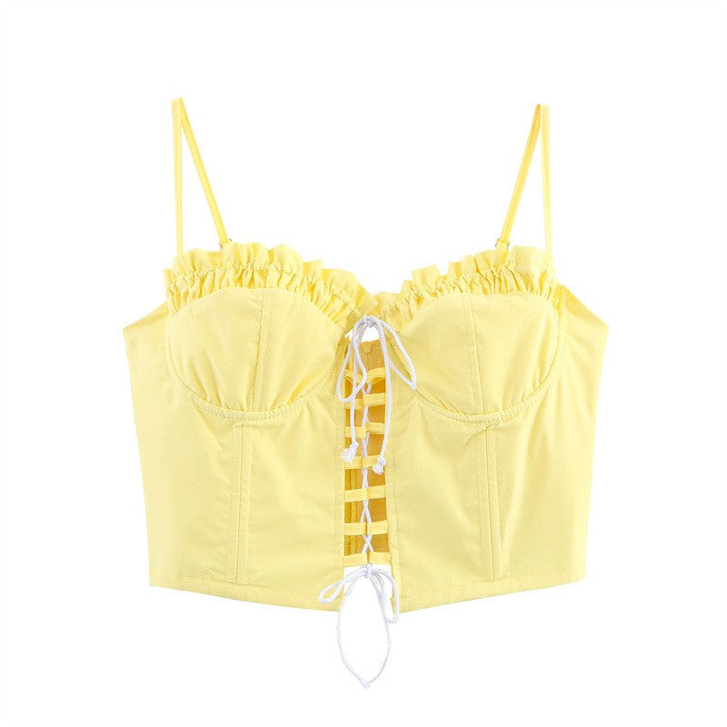 Aureline Lace-Up Corset Camisole