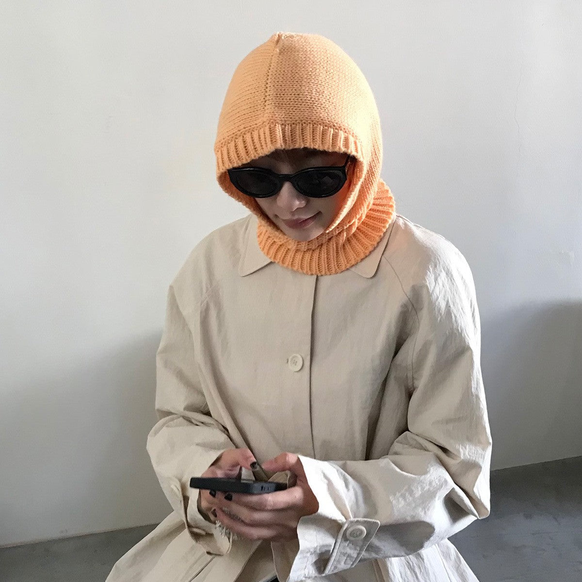 Eira Wool Knit Balaclava Beanie