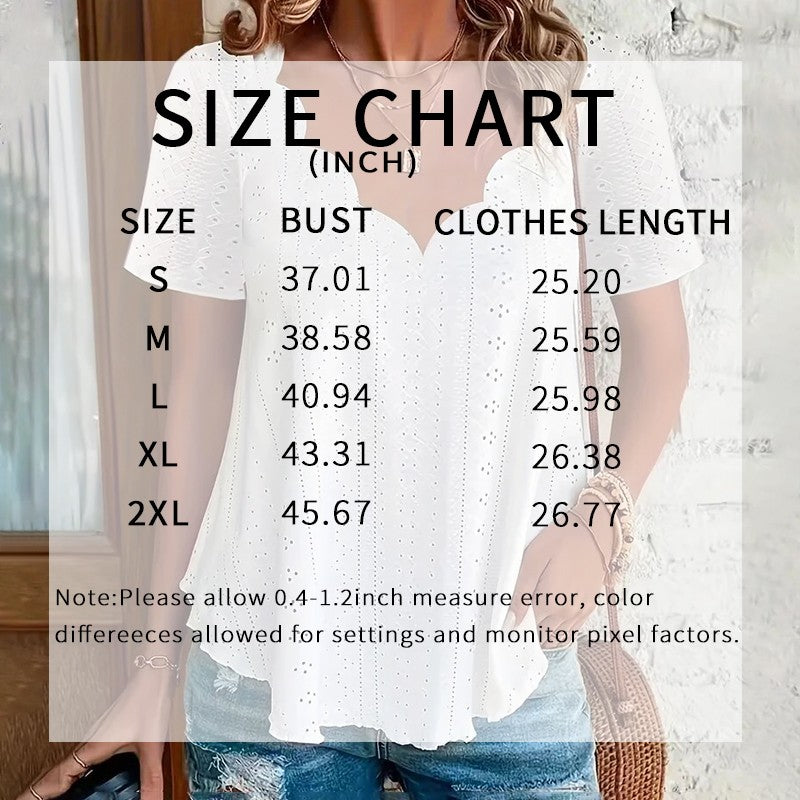 Elodie Scallop V-Neck Blouse