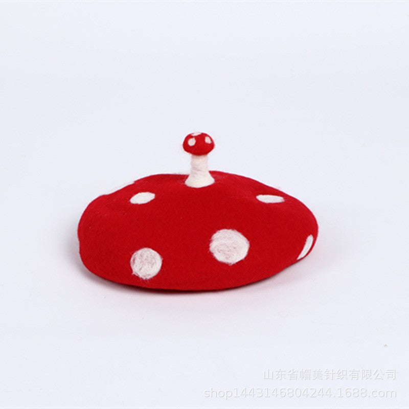 Fiore Handmade Wool Felt Beret